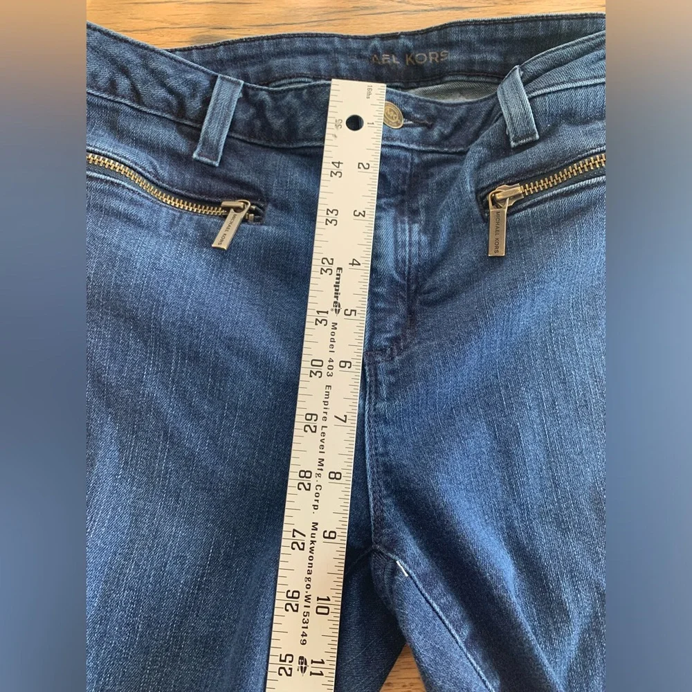 Michael Kors Zipper Pockets Skinny Leg Jean Blue‎ Med Wash Women’s 8 Preloved